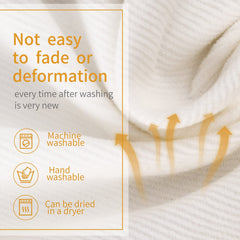 Machine washable white cover preserves softness after washing.
