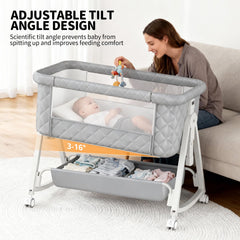 Pudult breathable mesh walls for airflow and baby visibility.