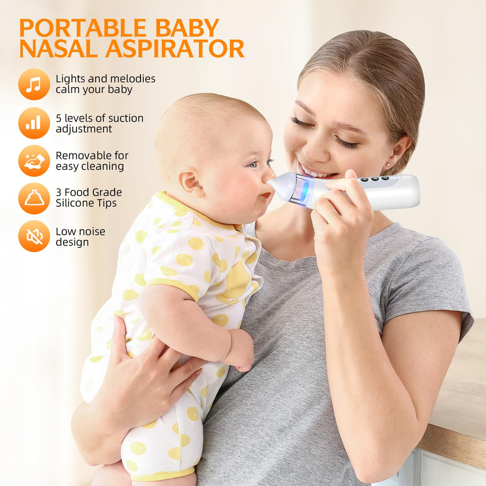 Pudult nasal aspirator detachable snot chamber for easy cleaning after use.
