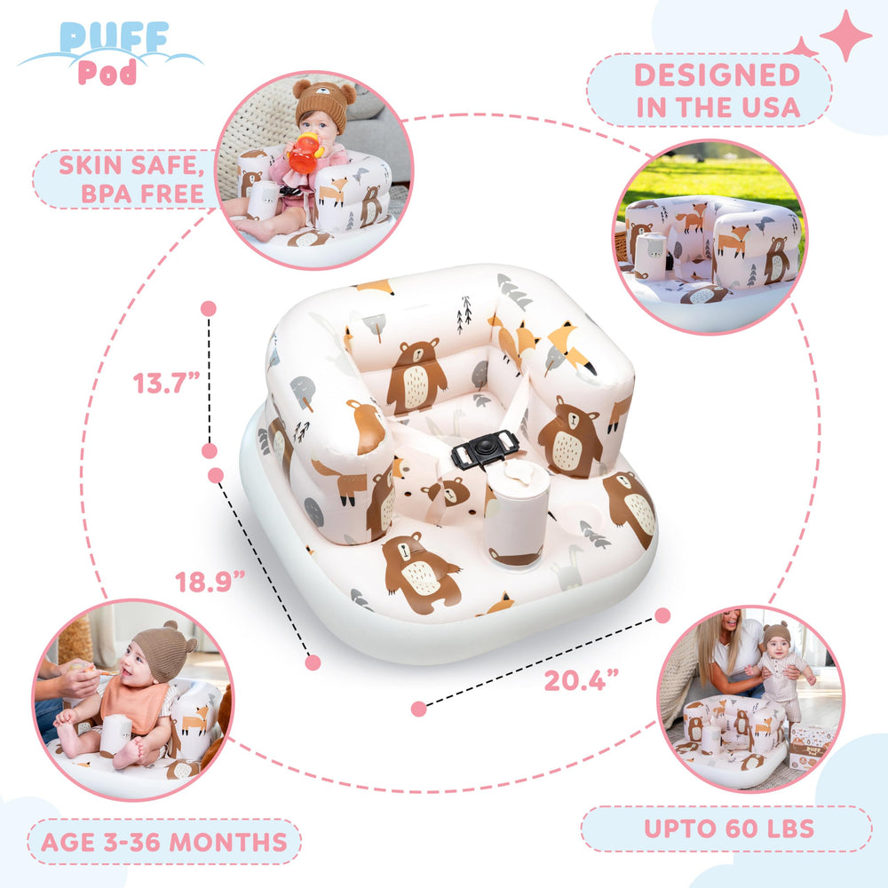 Puff Pod easy-to-clean design simplifies mealtime and playtime cleanup