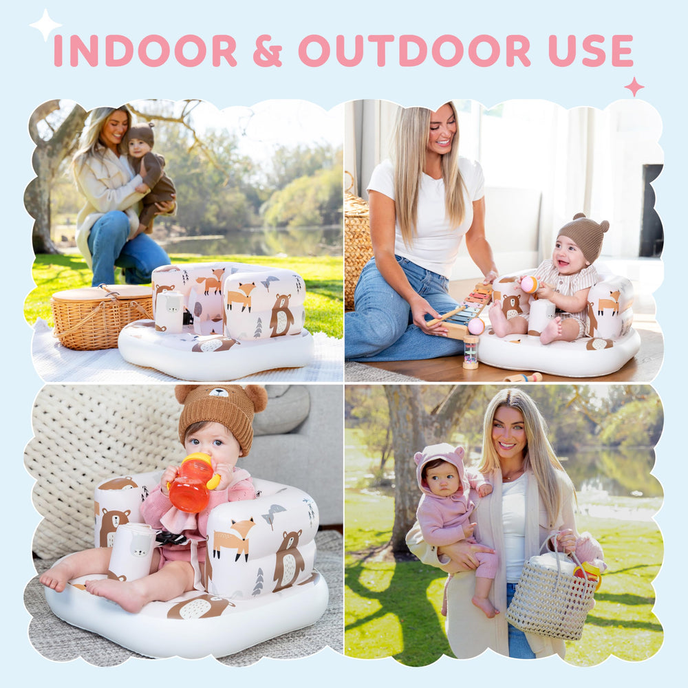 Puff Pod ventilated seat promotes airflow to keep baby comfortable