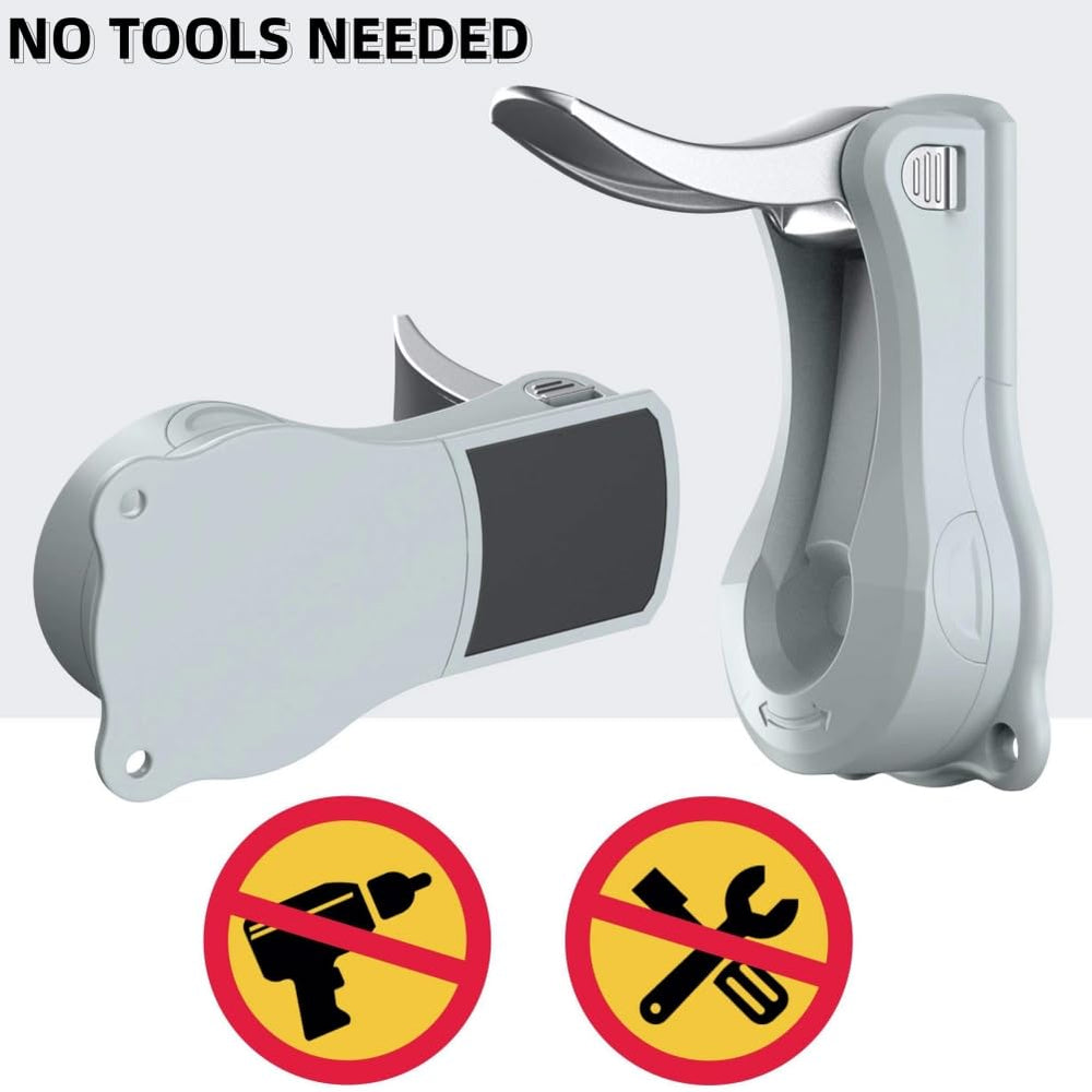 Gray PUGED lock protecting doors from kids and pets in a home setting.