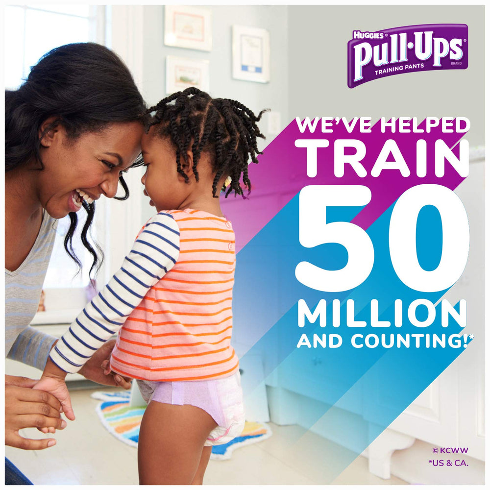 Pull-Ups Learning Designs Girls 2T-3T refastenable fit for adjustable sizing.