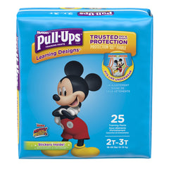 Pull-Ups Mickey graphic boosts potty training confidence.