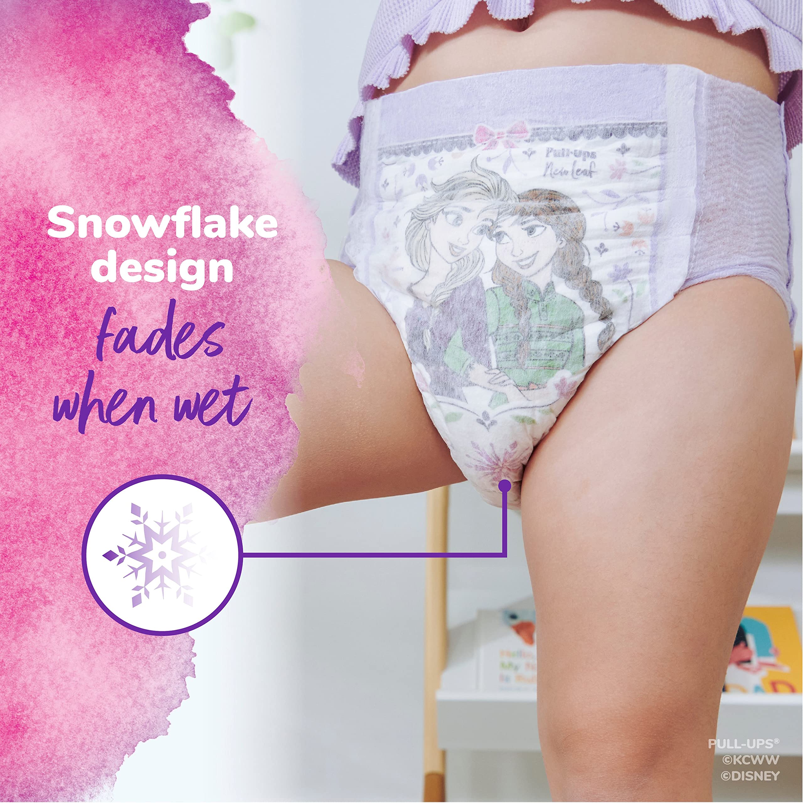 Pull-Ups New Leaf Disney Frozen graphics on pants to engage and motivate learning