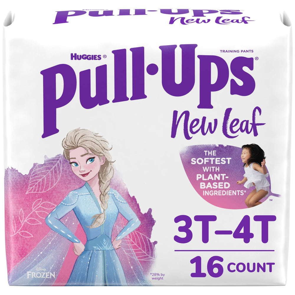 Pull-Ups New Leaf Frozen graphics fade when wet to cue a change