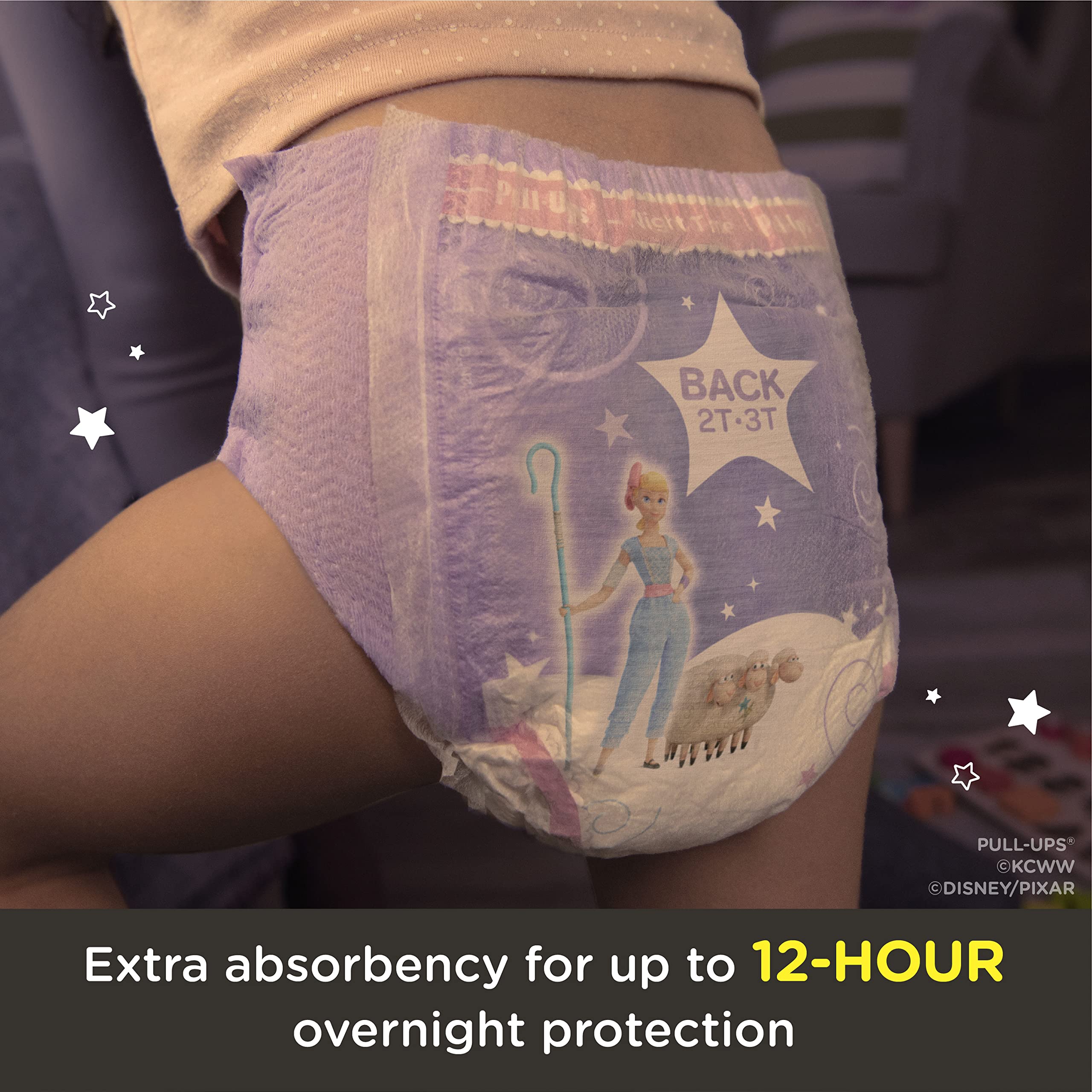 Pull-Ups Nighttime Disney Pixar graphics engage kids during bedtime