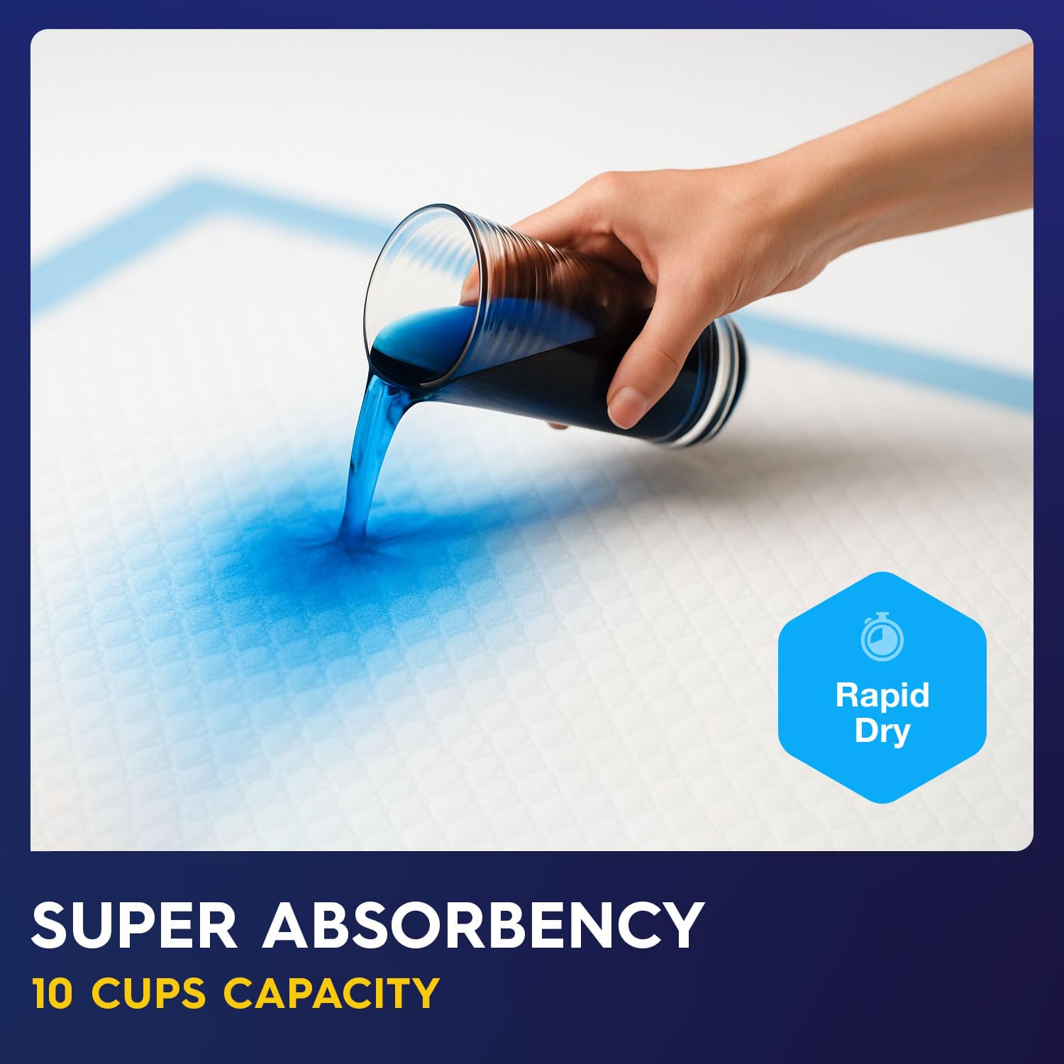 Pulp XXXL multi-layer core delivers strong absorption and quick moisture capture.