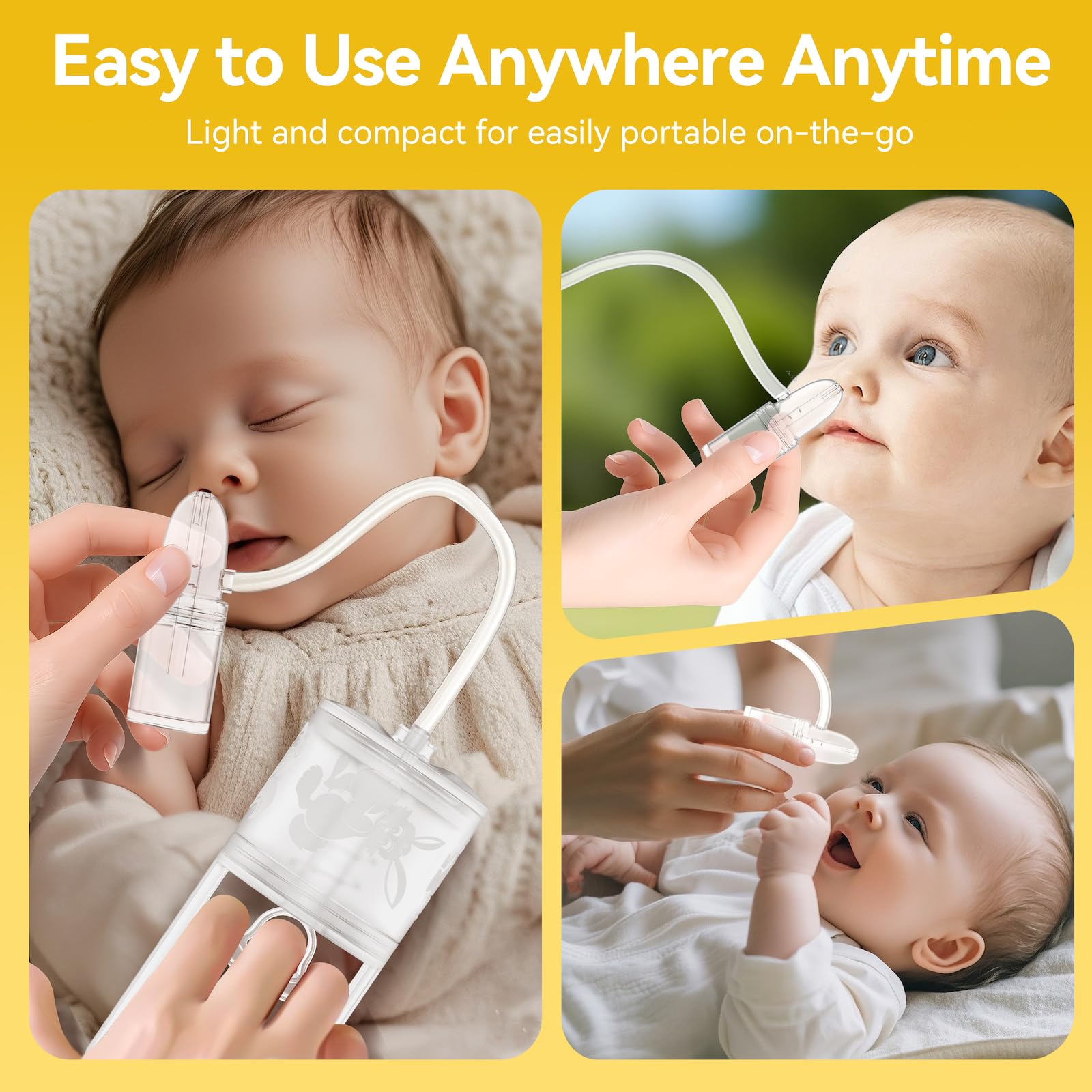Pumpinose baby nose clearing with soft-tip for delicate nostrils.