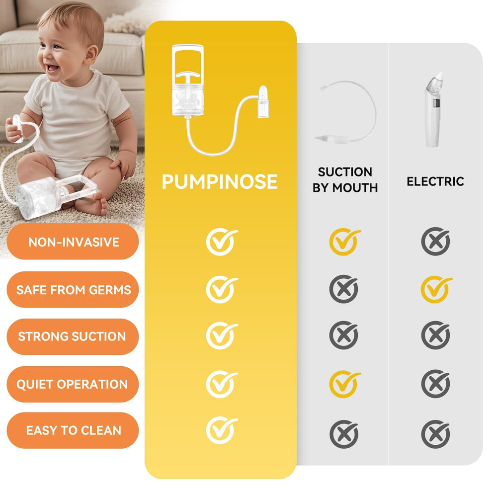 Pumpinose nasal-aspirator co-brand CHIBOJI badge indicating trusted collaboration