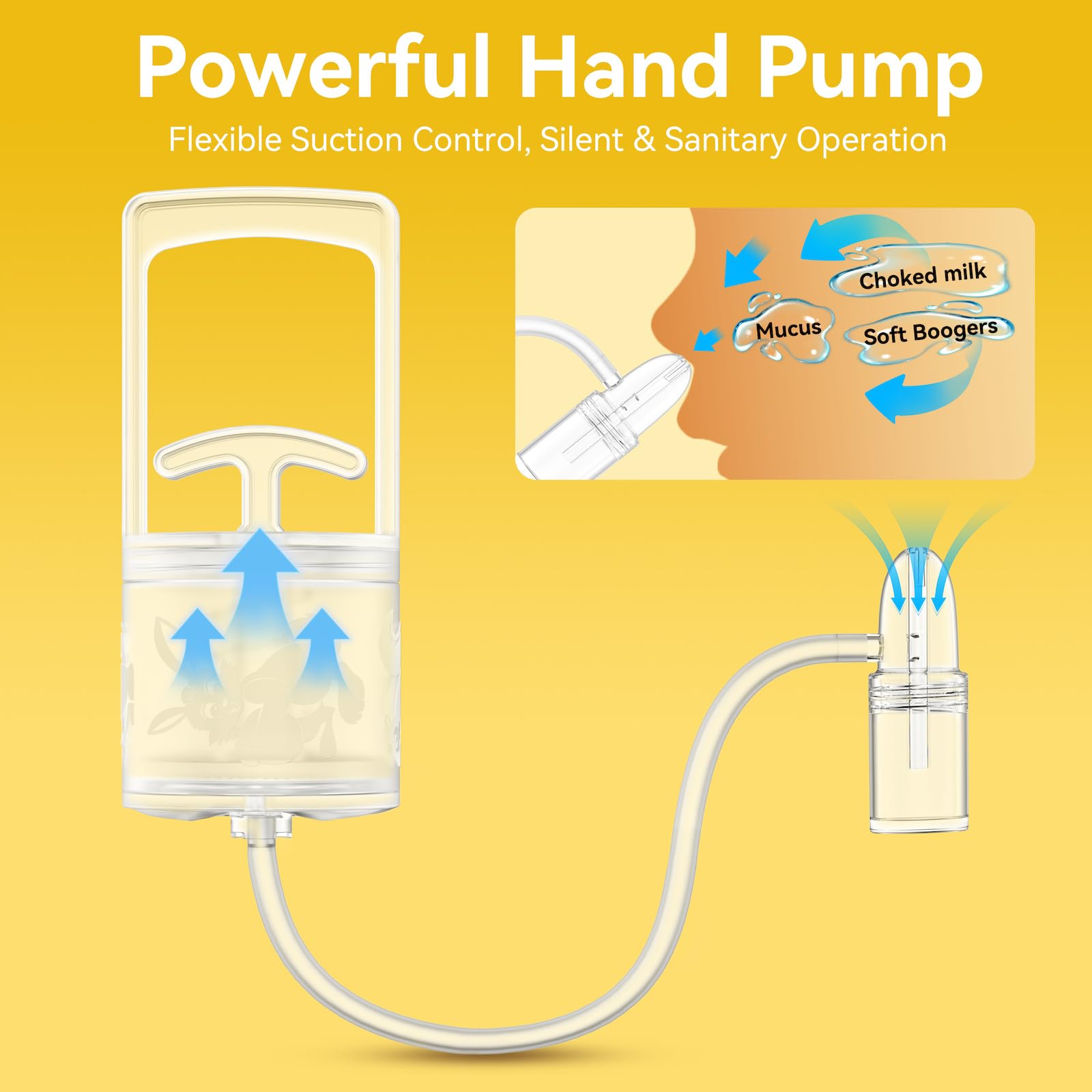 Pumpinose nasal-aspirator comfort-tip protecting delicate nostrils during use