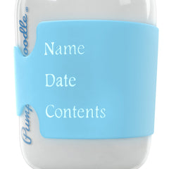 Free dry erase marker included for quick, erasable bottle labeling with Pumpkin Doodle