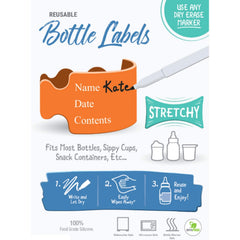 Pumpkin Doodle dry erase marker included for quick, mess-free label changes