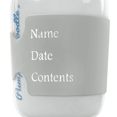 Pumpkin Doodle silicone bottle labels are waterproof and durable for daily daycare use