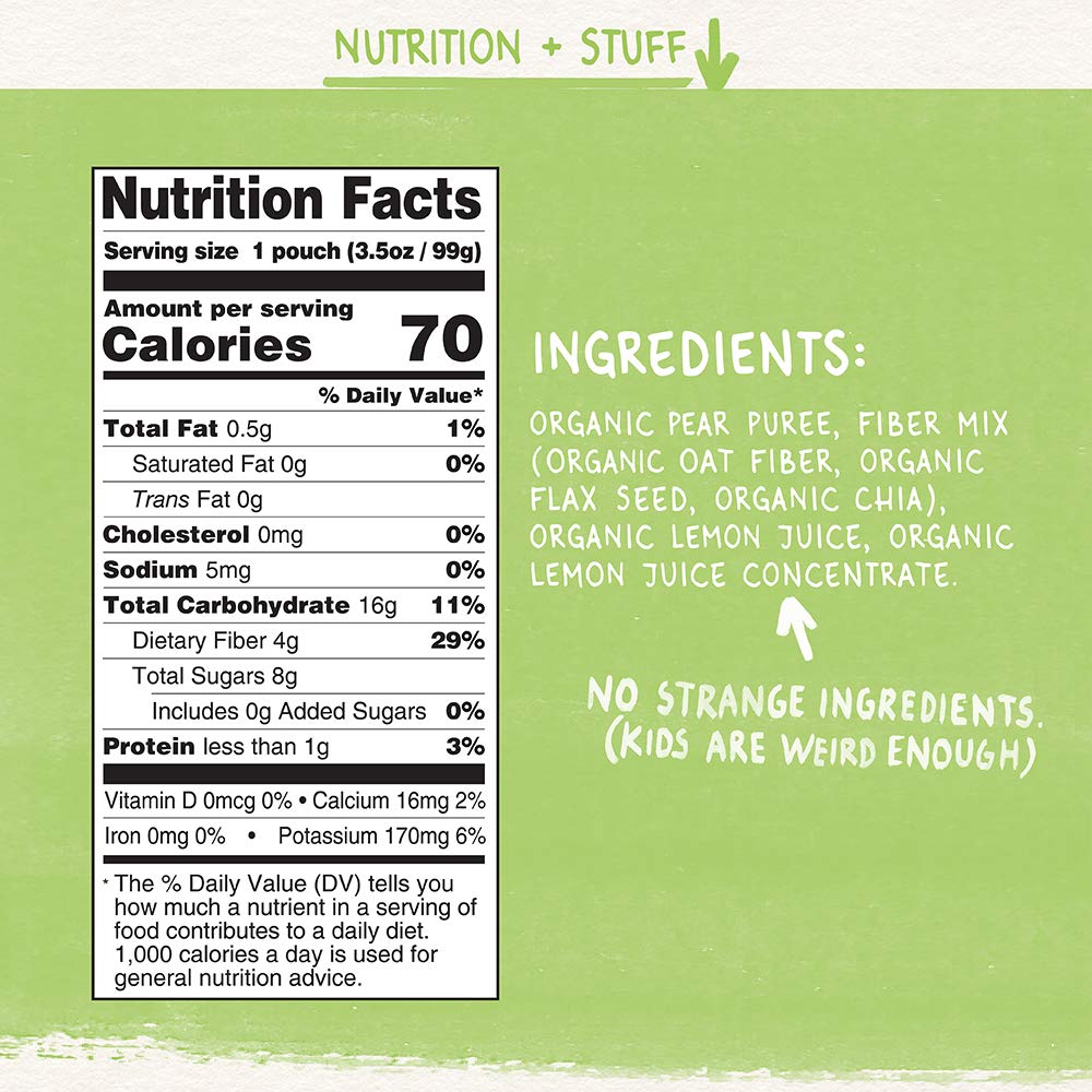 Pumpkin Tree Organic fruit snack lemon accent adds brightness