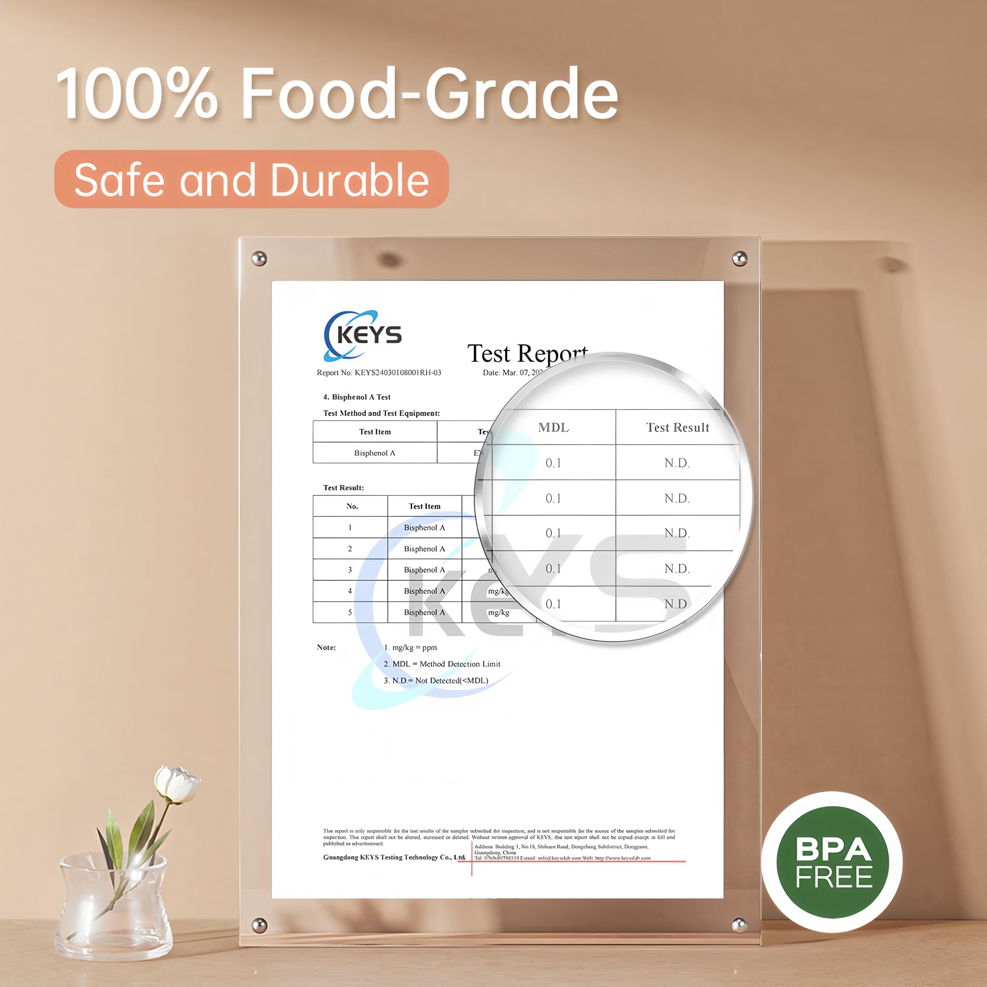 Food-grade polypropylene construction supports reliable, long-lasting replacements