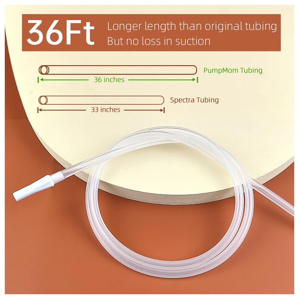 Longer tubes reduce tugging during pumping while preserving suction efficiency.