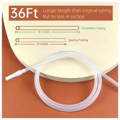 Longer tubes reduce tugging during pumping while preserving suction efficiency.