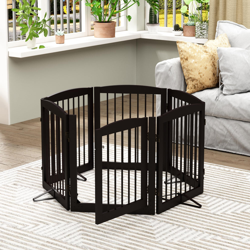 PUPETPO 120-inch wide dog gate fits large openings and spaces.