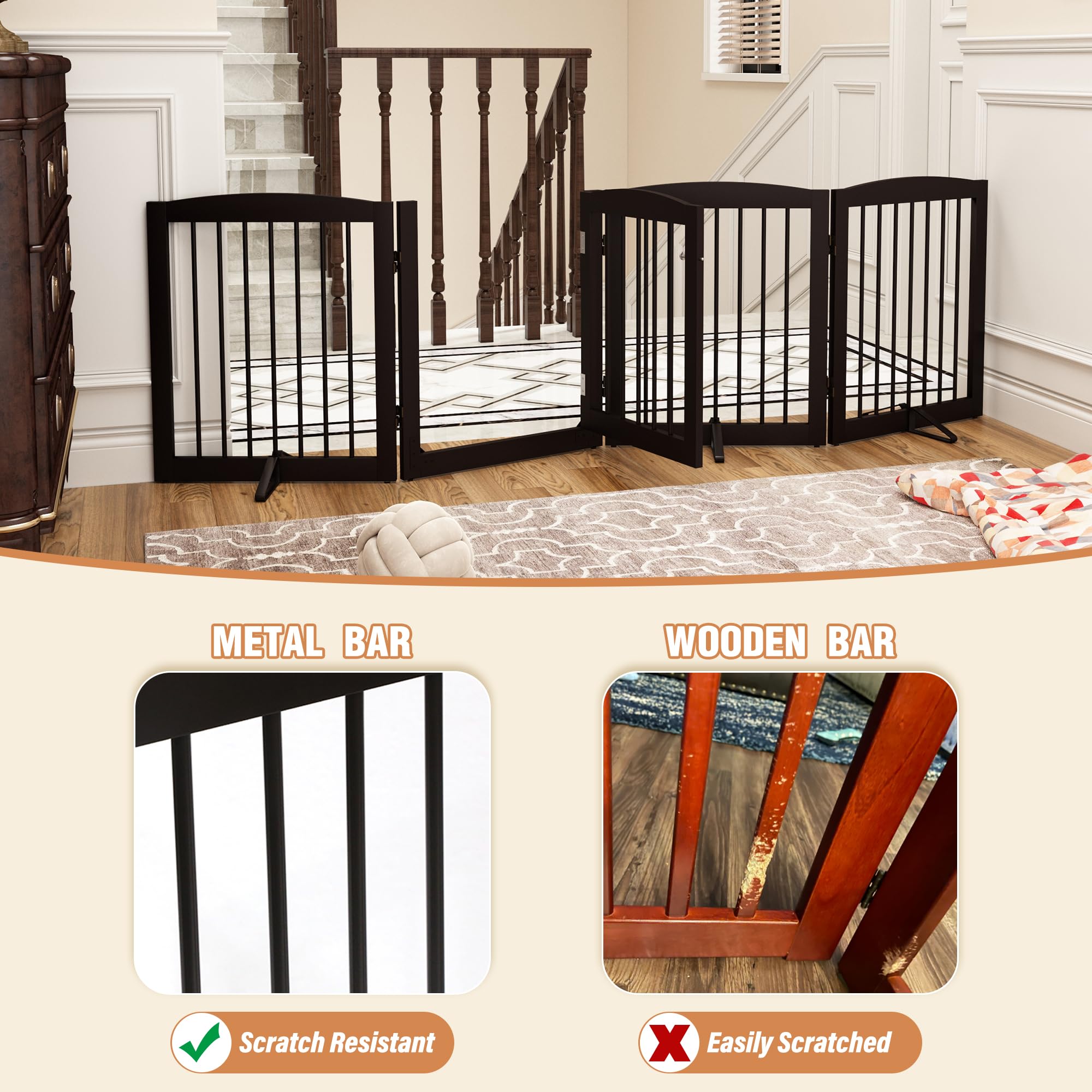 PUPETPO gate features 360 degree hinges for versatile room layouts