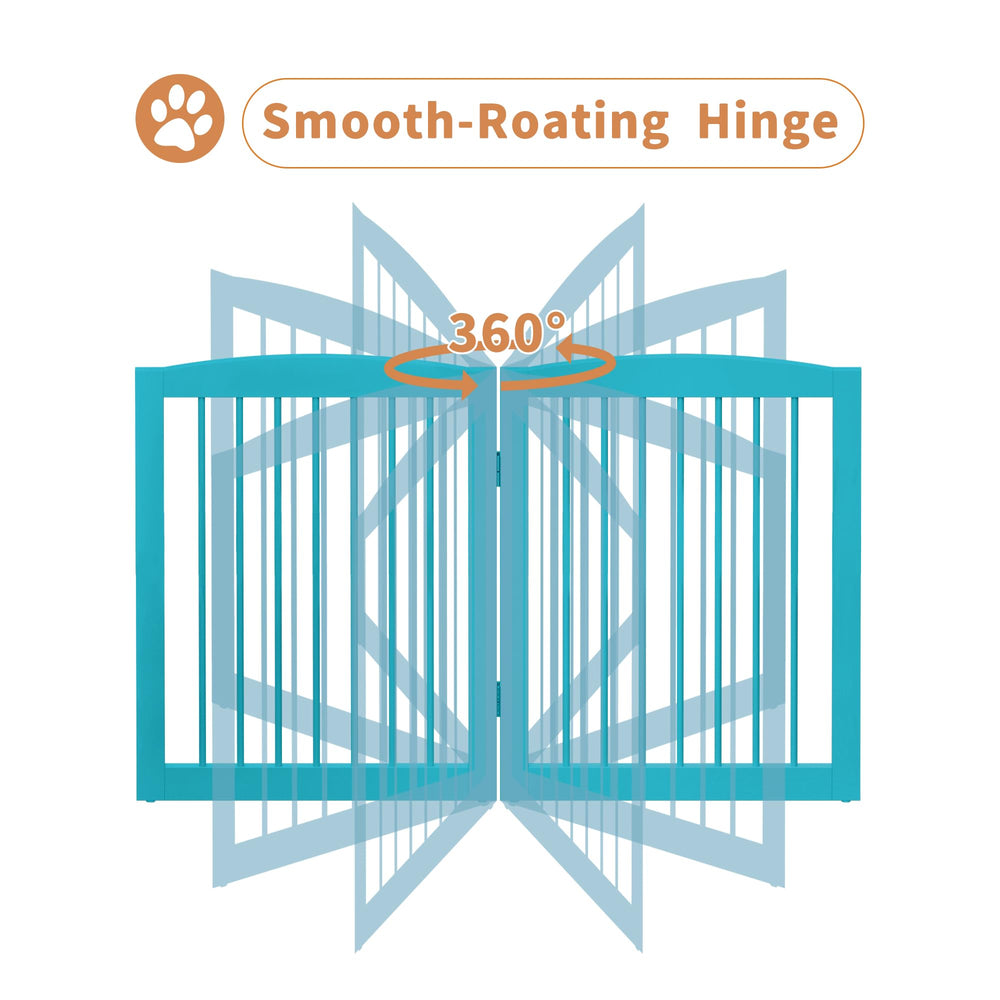 Sturdy metal feet provide extra stability on various floor surfaces with this gate.