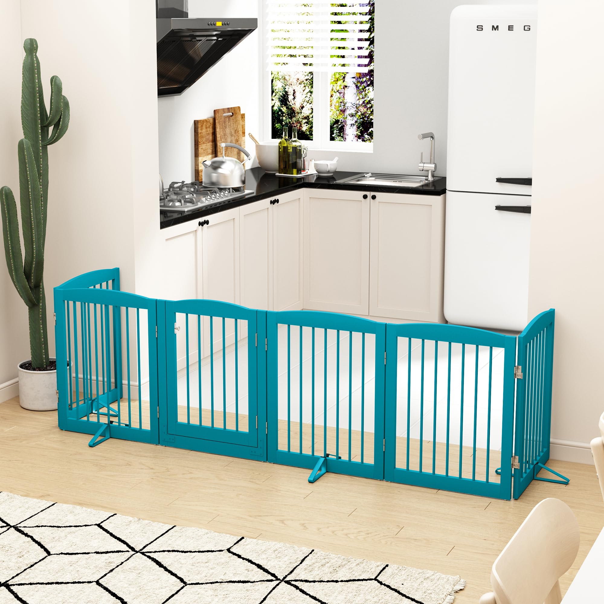 Ideal for doorways, hallways, or room division in blue color.