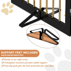 PUPETPO dog gate with 360-degree hinges for flexible configurations
