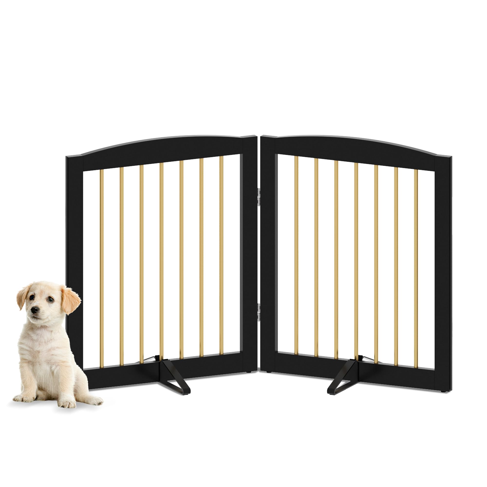 PUPETPO freestanding dog gate ready for use with assembly-free setup
