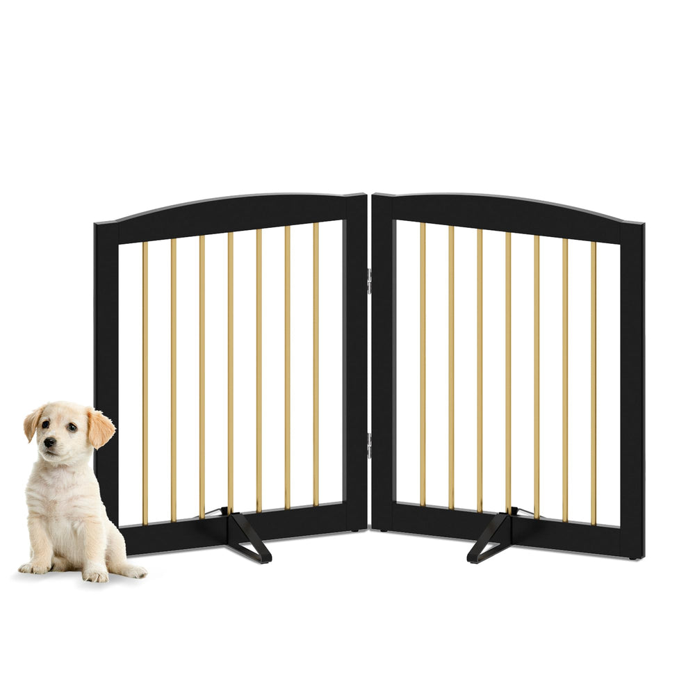 PUPETPO freestanding dog gate ready for use with assembly-free setup
