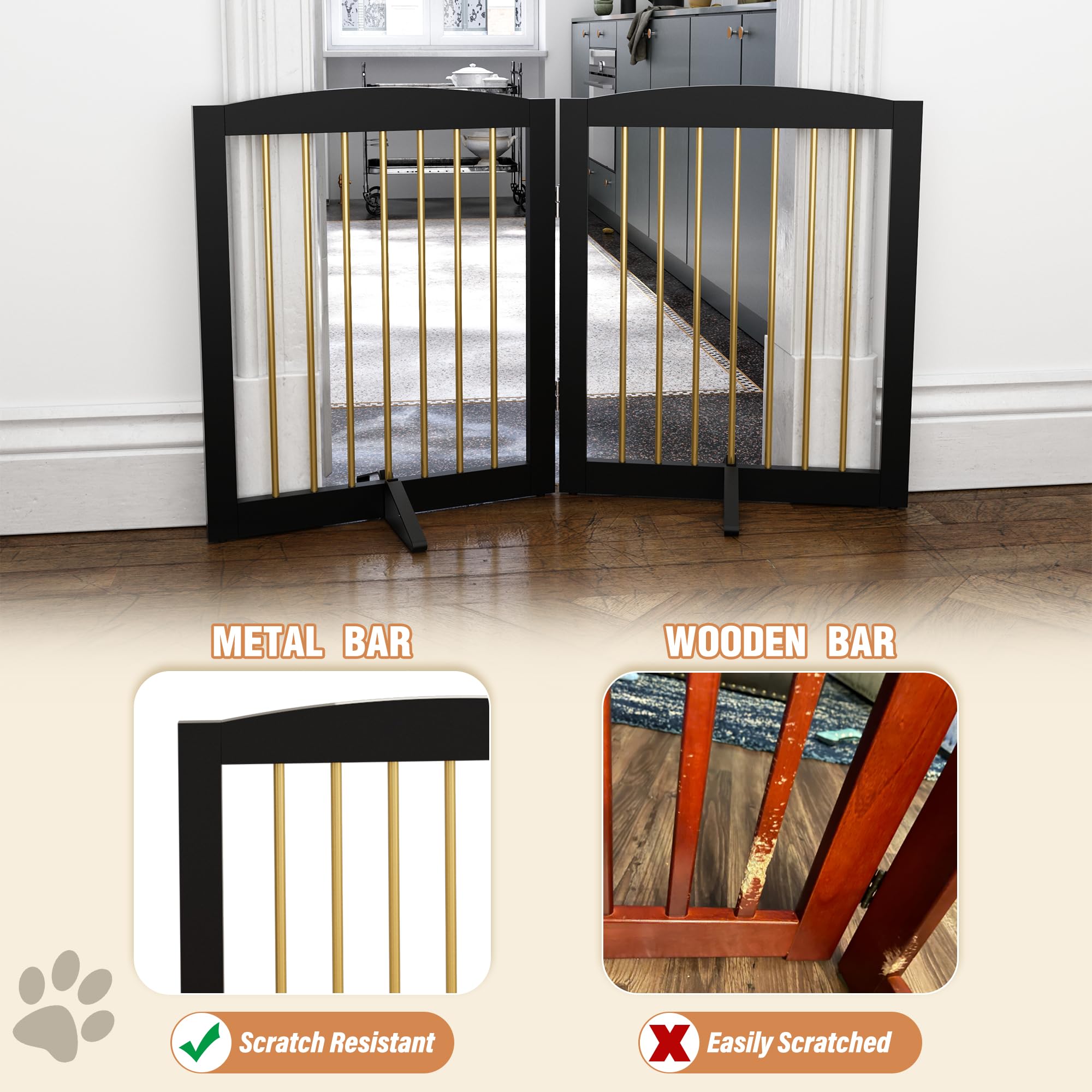 PUPETPO dog gate non-slip pads protect floors