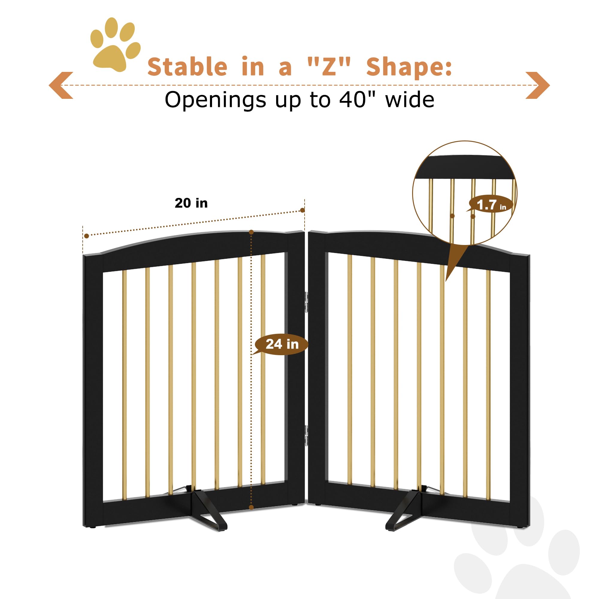 PUPETPO wooden dog gate made from durable MDF material