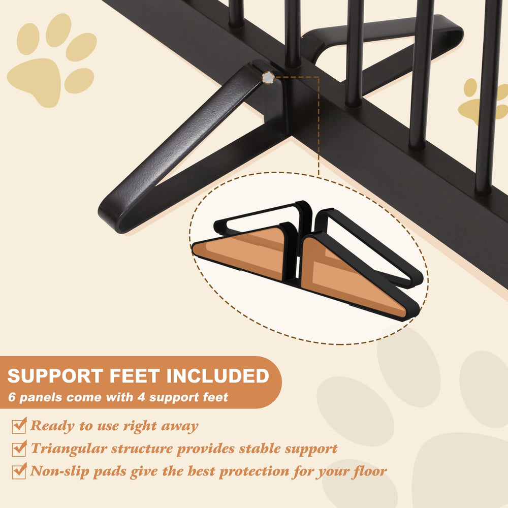 PUPPETPO six-panel gate upright position blocks entry securely.