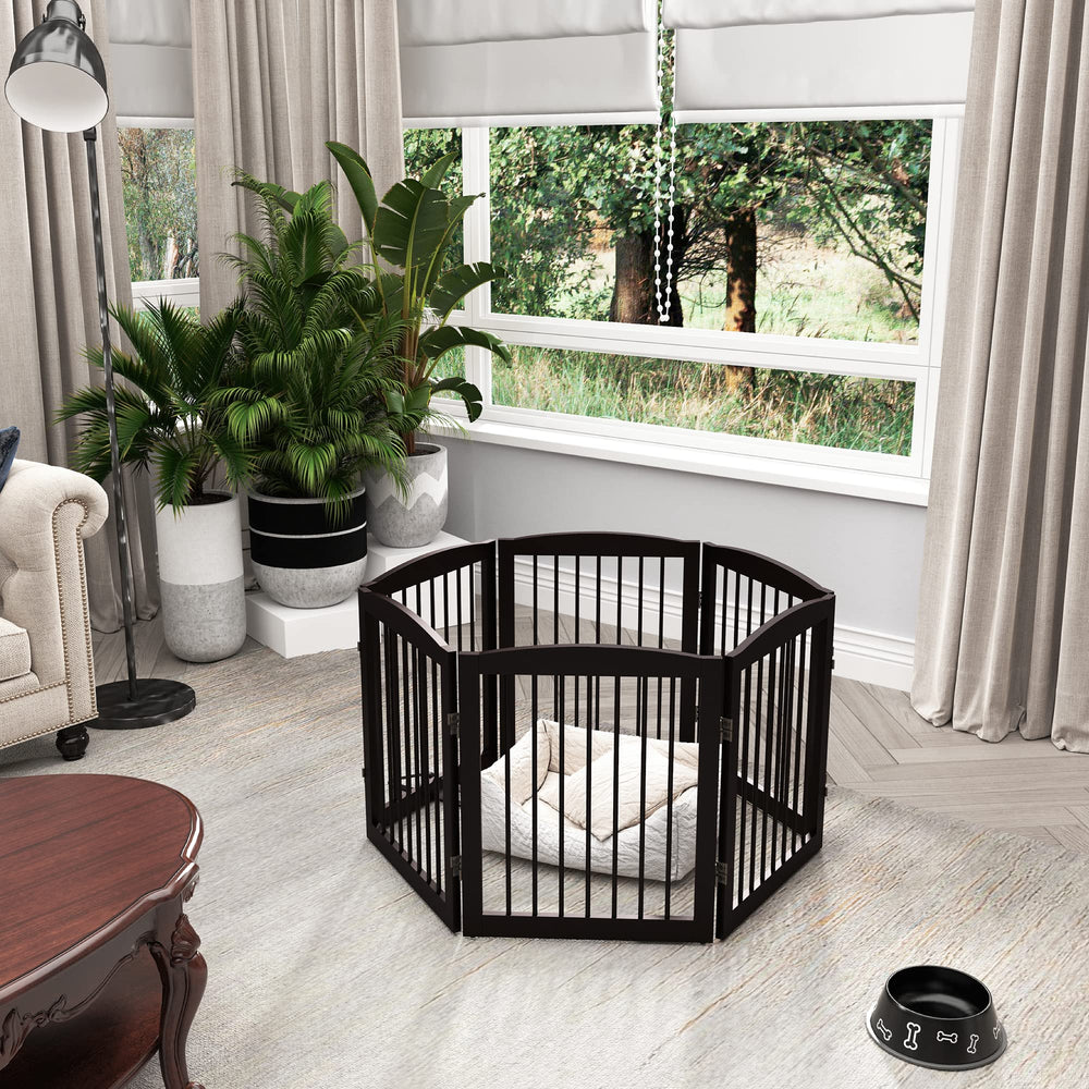 PUPPETPO stylish brown finish blends with home décor.
