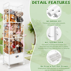Puppiluv vertical zoo holder with wheels for flexible room placement.