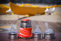 Pura Kiki bottle travel-ready setup with sealing disk for mess-free use.