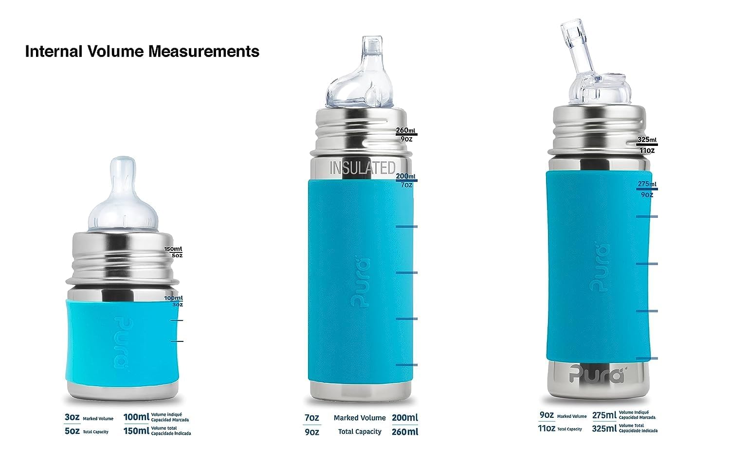 Pura Kiki removable straw tube for easy cleaning and assembly.