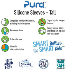 Pura Kiki silicone sleeve protects and insulates the aqua bottle.
