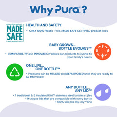 Pura Stainless Universal Lid pairs with Kiki disks for flexible sealing.