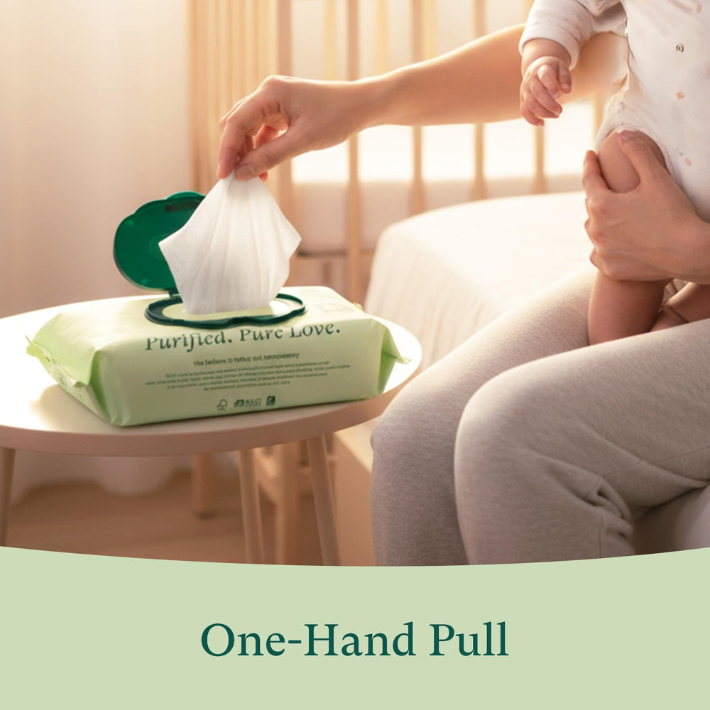PurComfy dermatologist-tested wipes suitable for sensitive skin.