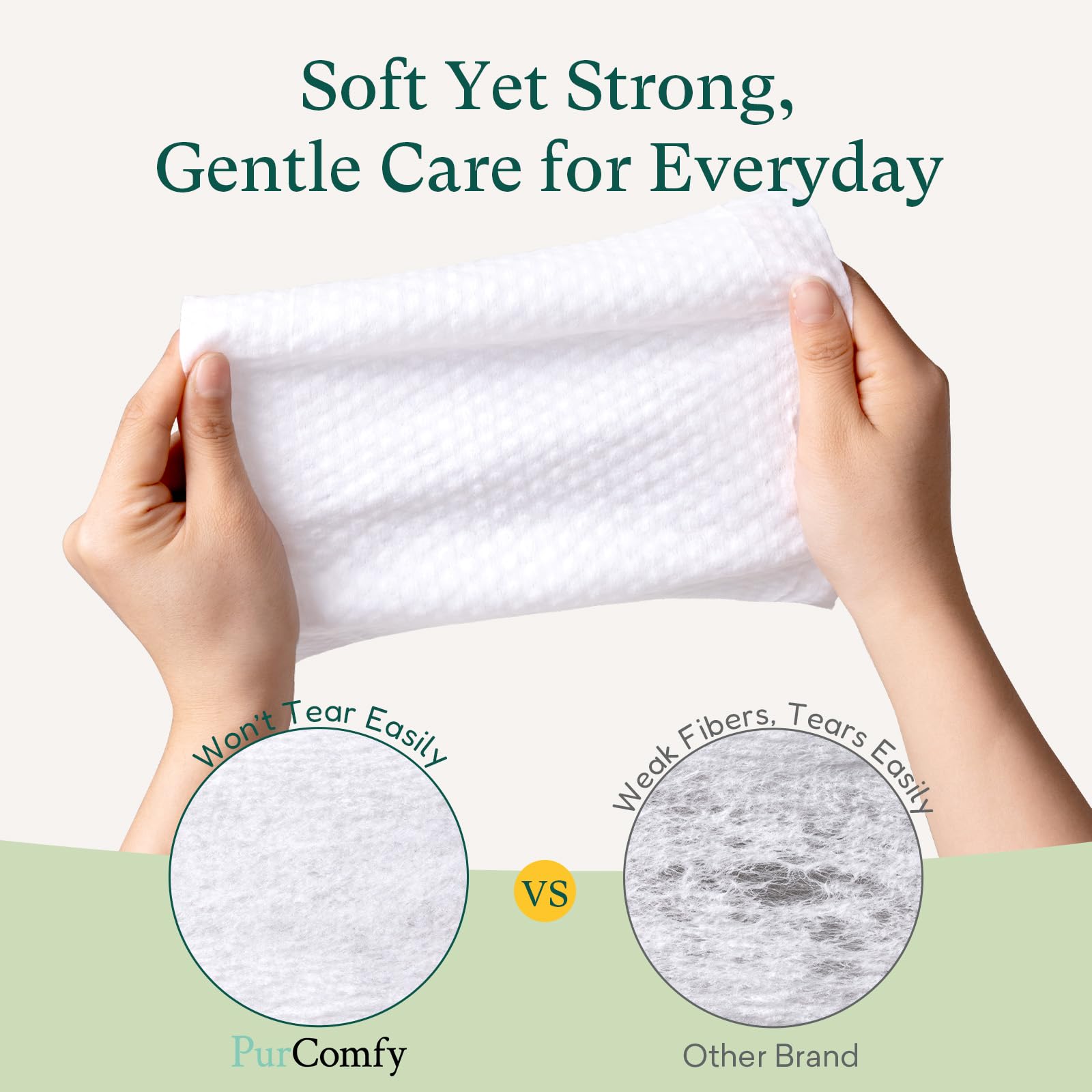 PurComfy unscented wipes in travel pack for on the go care.