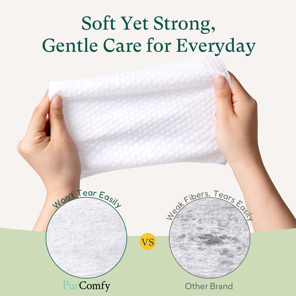 PurComfy unscented wipes in travel pack for on the go care.