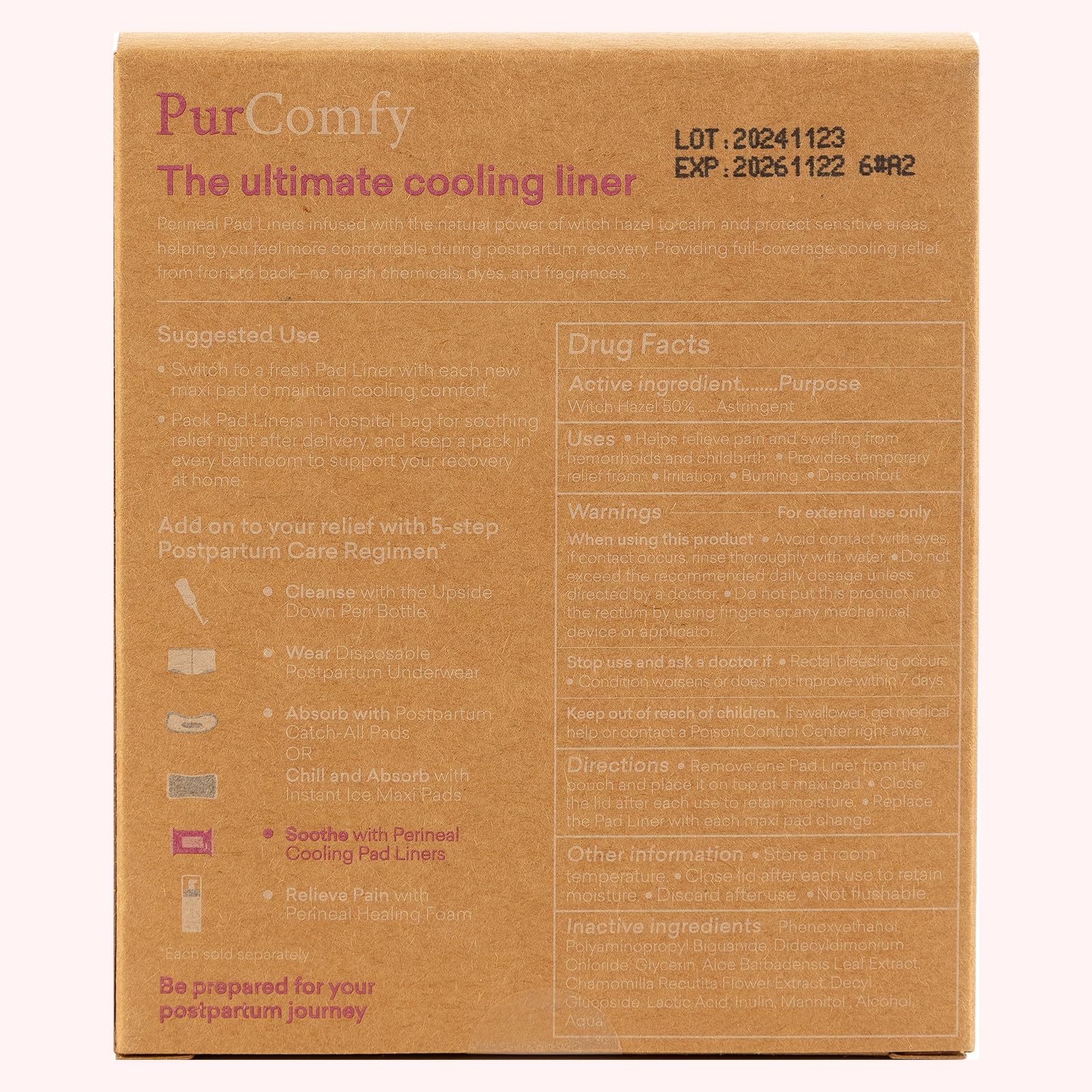 PurComfy dye-free, fragrance-free formula image for sensitive skin care