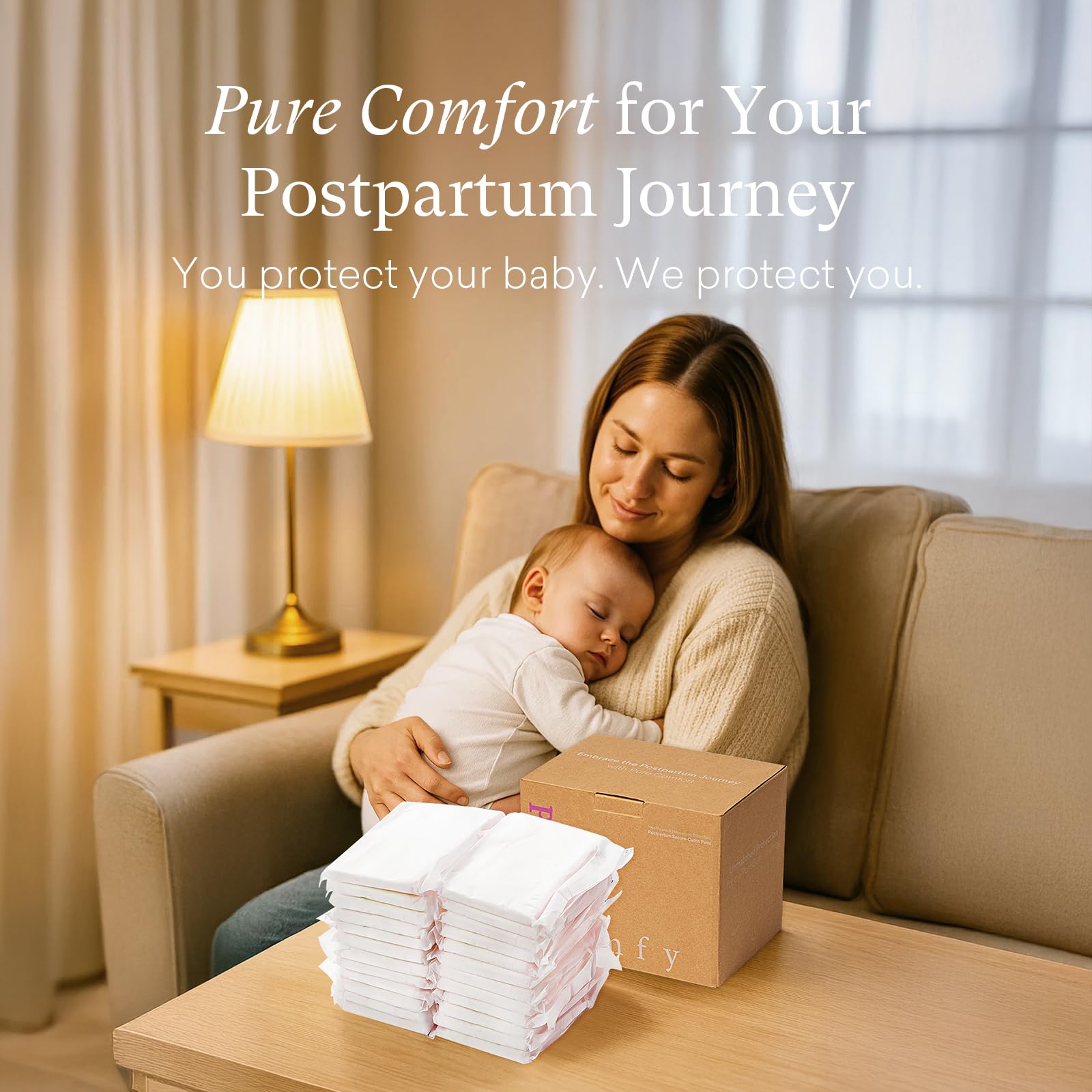 PurComfy heavy flow protection in use for confidence