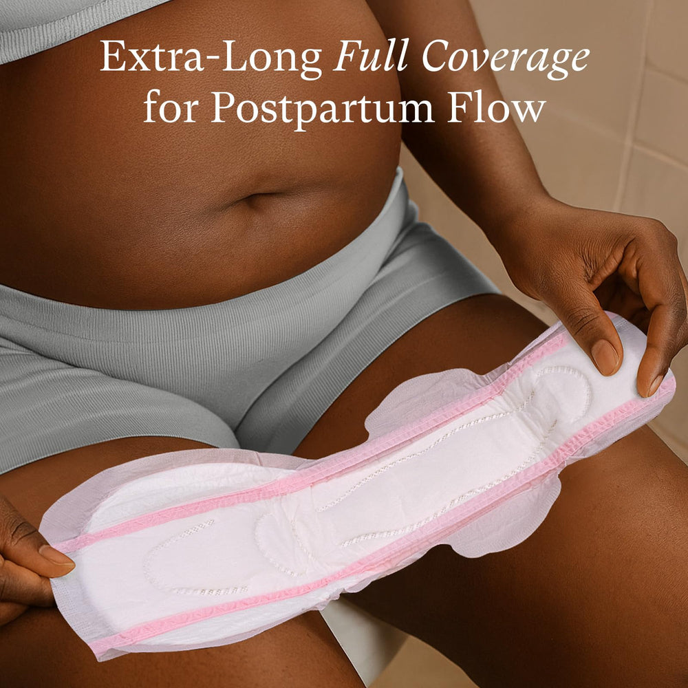 PurComfy postpartum pads 5-pcs offer reliable coverage throughout the day