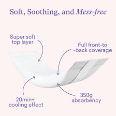 PurComfy postpartum pads pack open for easy recovery setup.