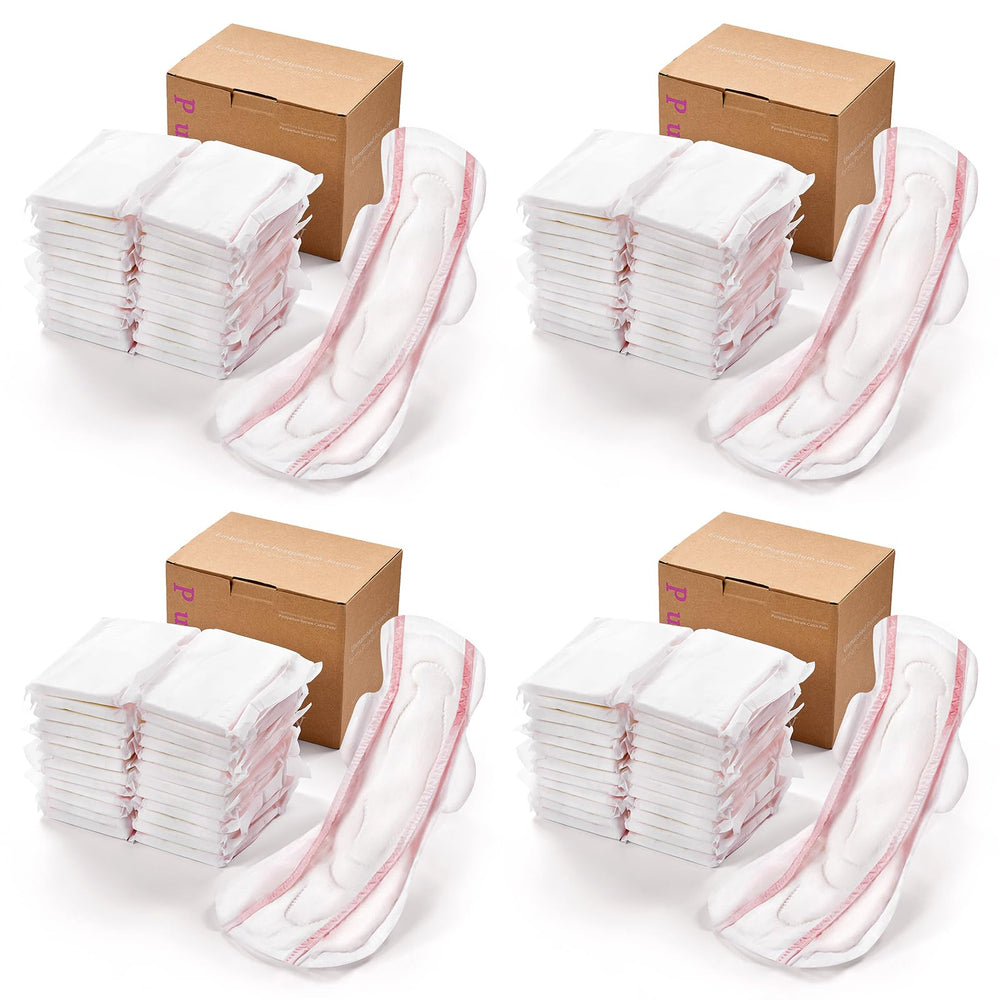 PurComfy postpartum pads with wings in sealed packaging for secure protection