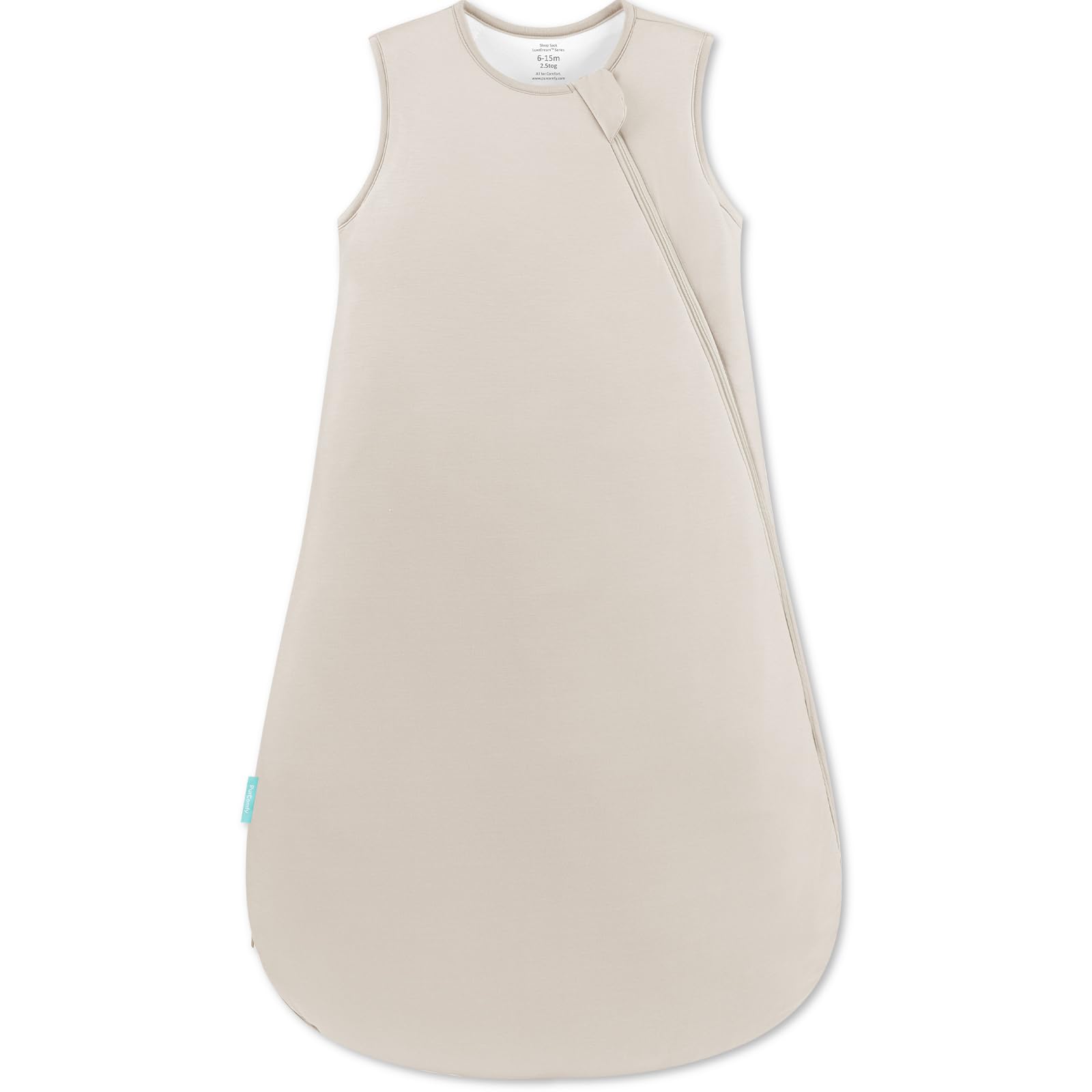 PurComfy quilted sleep sack with 2-way zipper for easy diaper changes.