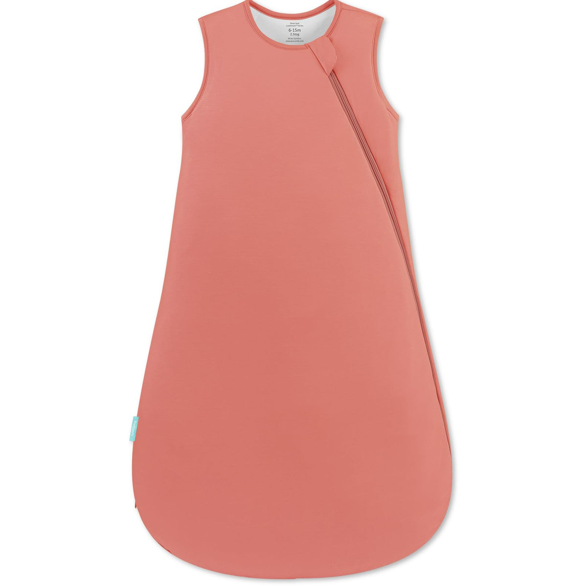 PurComfy quilted sleep sack coral close-up showing luxurious softness