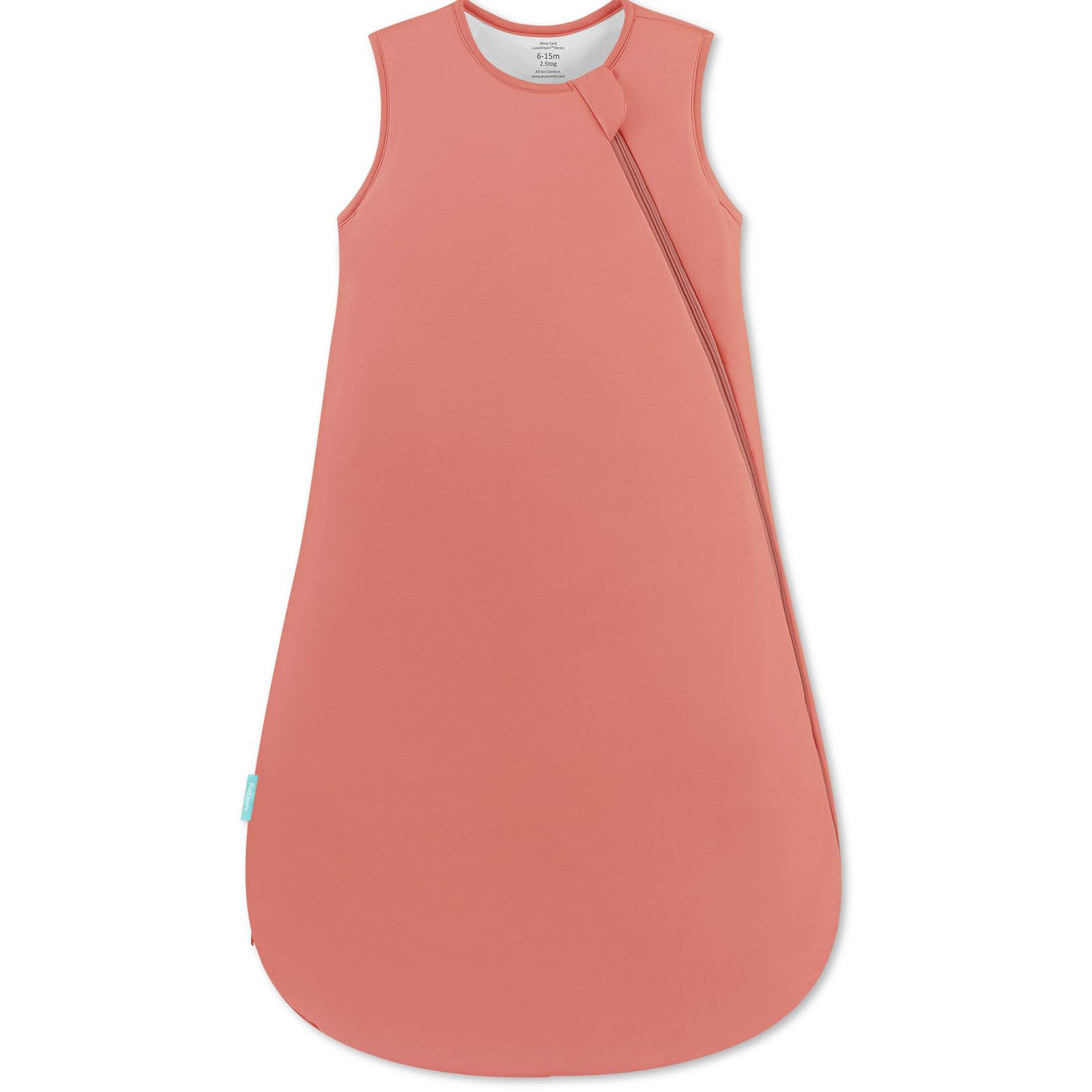 PurComfy Quilted Supersoft Sleep Sack in coral gives baby cozy nights.