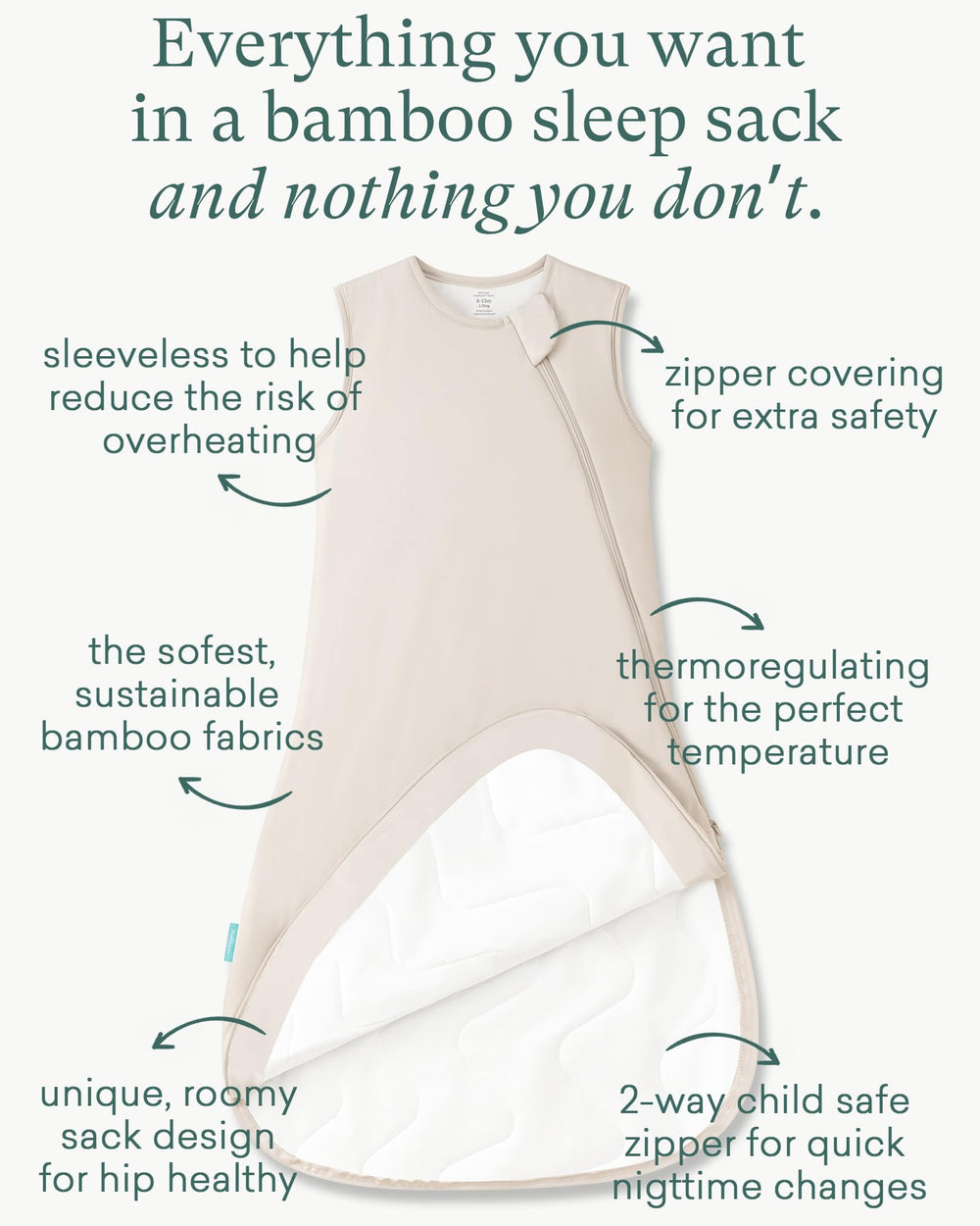 PurComfy sleep sack with roomy fit allowing leg movement